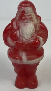 Vtg Hard Plastic 4” Tall Mid Century Santa Claus Figure Candy Holder Christmas - Picture 1 of 9