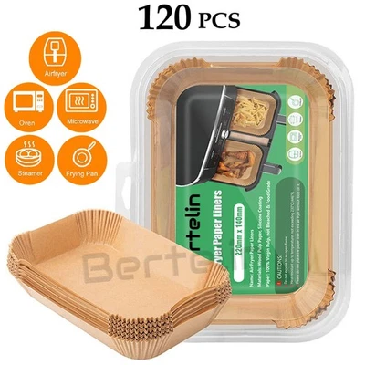 120x Air Fryer Paper Liners Disposable Non Stick Baking Parchment for Ninja - Image 1 of 4