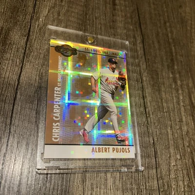 2008 Topps Co-Signers ALBERT PUJOLS CHRIS CARPENTER 47/75 Green Hyper #70 M338 - Image 1 of 3