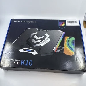 ICE COOREL Gaming Laptop Cooling Pad 15-17.3 Inch Fan 6 Fans RGB - Afbeelding 1 van 7