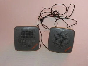 p3 Vintage Yellow Sony Sports SRS-5G Stereo Speaker System - Picture 1 of 2