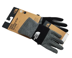 THE NORTH FACE Etip Unisex Sierra Kids Gloves Gray TNF - Medium NWT - Picture 1 of 7