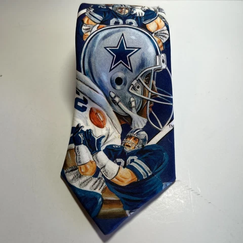 Vintage 90s Dallas Cowboys Necktie Original Ralph Marlin USA Made Cover