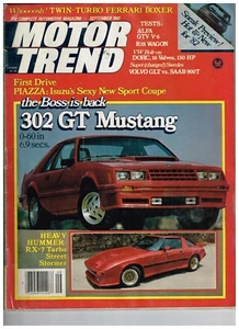 MOTOR TREND MAGAZINE-SEPTEMBER 1981-MUSTANG THE BOSS IS BACK-RX-7 TURBO STREET - Picture 1 of 1