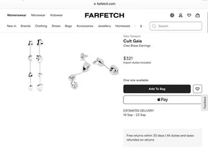 NEW Cult Gaia Designer Statement Earrings BNIB NEW SEASON Rrp $320 Farfetch SAVE - Picture 1 of 5