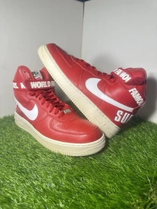 Size 11 - Nike Supreme x Air Force 1 SP High Red - Picture 1 of 9