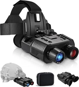 Night Vision Goggles Helmet & Head Mounted Binoculars Digital Infrared Goggles - Picture 1 of 16