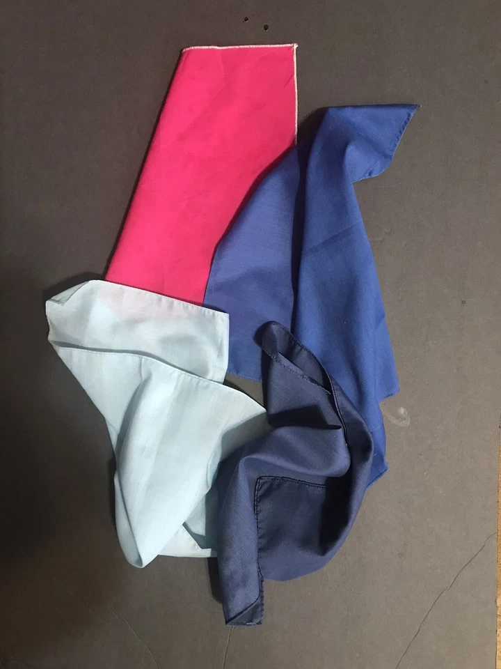 Solid Color Pocket Squares, Lot Of 4 - Image 1 of 4