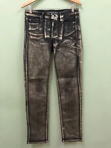 calvin klein JEANS - STRETCH ULTIMATE SKINNY FIT GOLD WAXED JEANS - Picture 1 of 11