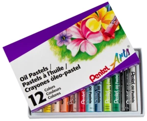 Pentel Arts Oil Pastels - 12 Color Set (PHN-12) Pack Size: 1 - Picture 1 of 1