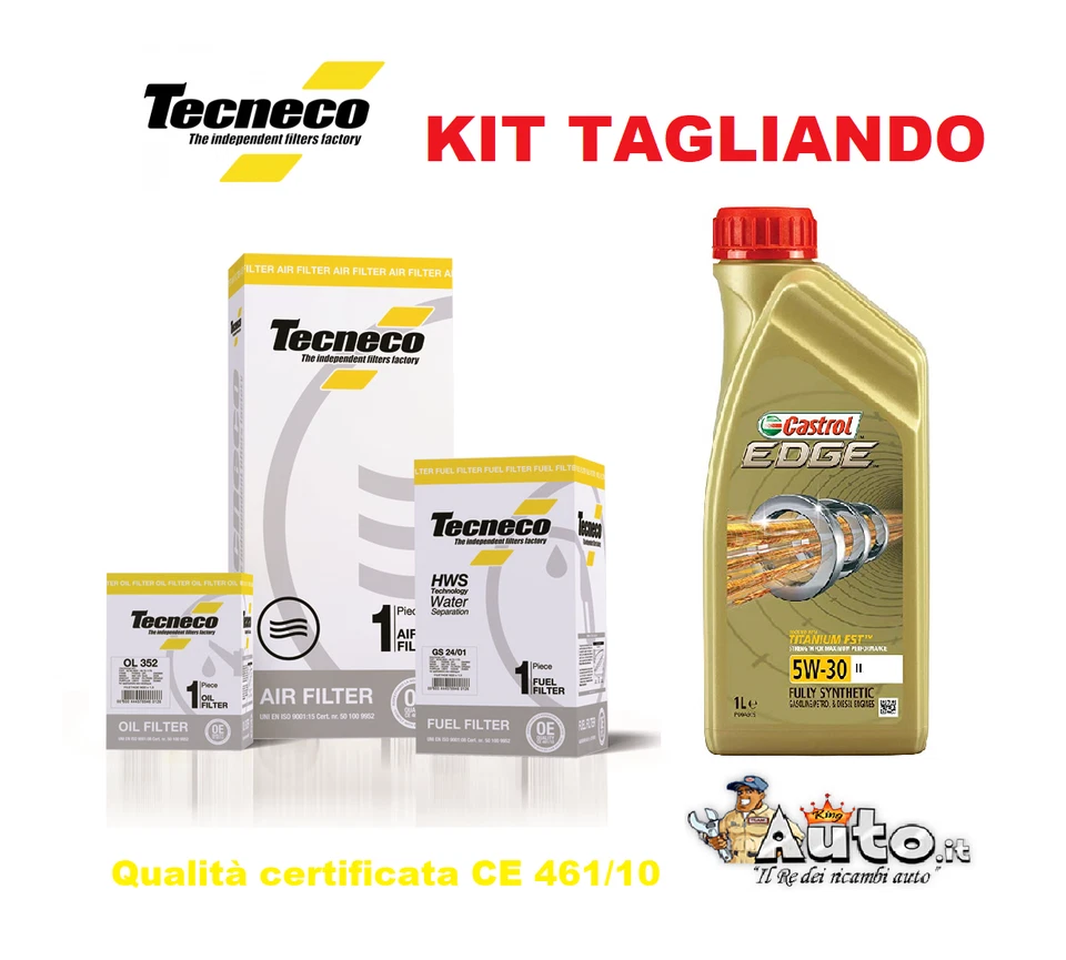 KIT TAGLIANDO OLIO CASTROL EDGE 5W30 5LT 4 FILTRI VW GOLF 5 V 1.9 TDI BKC - Imagen 1 de 1