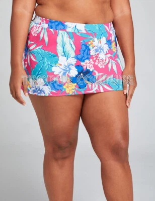 NUEVA FALDA DE NATACIÓN LANE BRYANT CACIQUE NATACIÓN HIBISCO TRÓPICOS ABERTURA TALLA 16 Foto 1 de 3