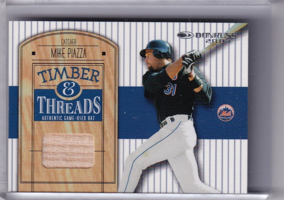 2003 DONRUSS #TT33 MIKE PIAZZA GAME-USED BAT NEW YORK METS HOF A112 - Image 1 of 1