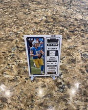 Justin Herbert 2022 contenders  card season ticket #72 LA Chargers