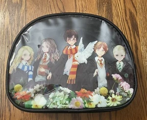 Bolsa de cosméticos retrato grupo botánico personajes de Harry Potter bolsa con cremallera alrededor - Imagen 1 de 8