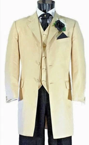 HERREN CREME GOLD PRINCE EDWARD JACKE HOCHZEIT MORGEN ANLASS - GRÖSSEN 36" BIS 40" - Bild 1 von 6