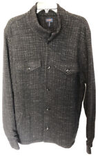 Goodman Brand Mens Coat Wool/Cotton Flat Collar Black/White XL NWT MSRP $348