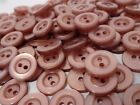 Vintage Brown, Red ,Purple  2-Hole Raised Edge Buttons 14Mm Lot Of 13 & 144 B32