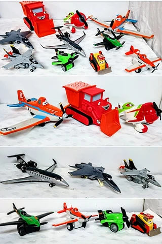 DISNEY PIXAR CARS / PLANES DIECAST LOT OF 9 PCs plastic and diecast spy jets bob Cover