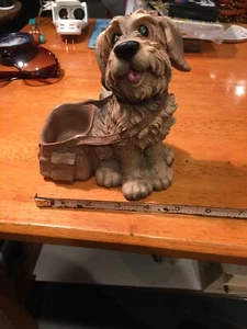 Plastic Dog figurine, with mail bag - Picture 1 of 6