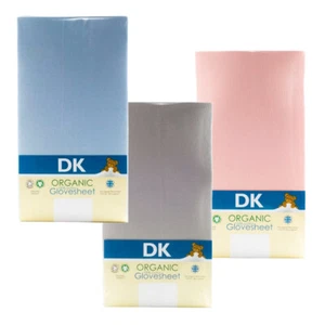 DK Glovesheets Fitted Sheet For Cot Bed Mattress - 100% Organic Cotton - Picture 1 of 7