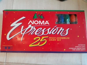 Retro Noma Expressions 25 Light  Christmas Lights Multi Color C9 1/4 Bulb. NEW! - Picture 1 of 8