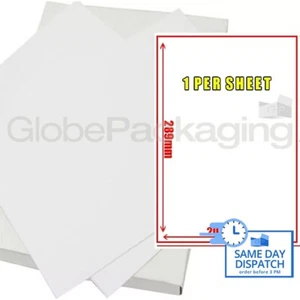 100 Sheets of Labels - 1 Per Sheet - Size 200 x 288 mm - Picture 1 of 5