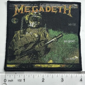 megadeth so far so good so what Black Border Woven Patch  - Picture 1 of 1
