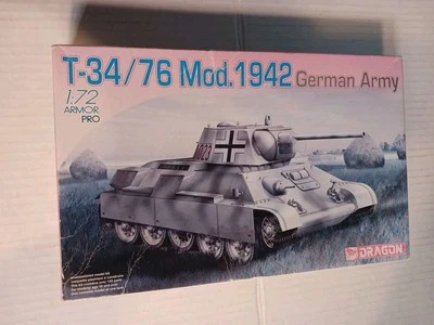  Dragon / T34 /76 German  Tank  Model Kit WWII. 1/72 Scale.  - Image 1 of 4