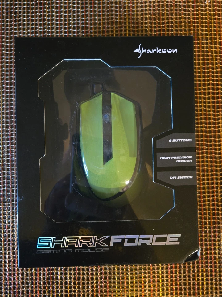 Sharkoon Shark Force Gaming Mouse Neon Green NEW, Sealed - Image 1 of 3