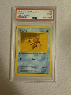 1999 Pokemon - 1st Edition Shadowless Staryu - Base Set 65/102 - PSA 9 Mint!! - Image 1 of 4