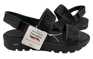 Skechers Women's Enchant Slingback Comfort Platform Sandals Black Size:8 156B - Picture 1 of 5