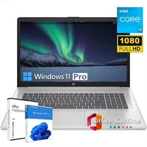 HP 17.3"Laptop computer Win11Pro& Lifetime Office 2021 core-i3-N305 16G RAM 512G - Picture 1 of 6
