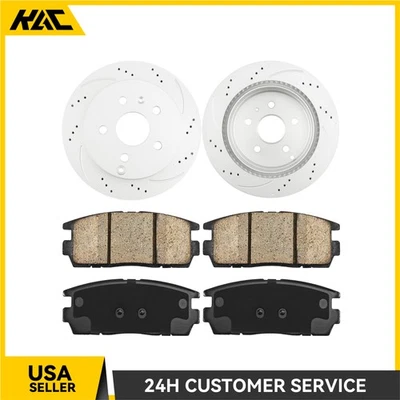 Kit de rotores traseros perforados y almohadillas de cerámica para Chevy Equinox GMC Terrain 2010-2017 Foto 1 de 4