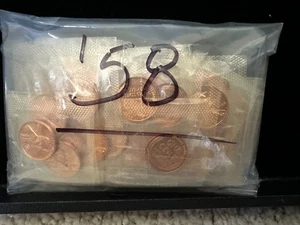 1958 Proof Lincoln Cent LOT 50 Coins ALL in Original Cello - Picture 1 of 1