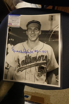 Brooks Robinson Autographed 11x14 Brace Rookie Photo Baltimore Orioles Baseball - Image 1 of 3