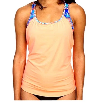 Tankini TYR DuraFast Lite Emerald Lake 2n1 - Azul Coral - Grande 10/12 - $50 - Imagem 1 de 4