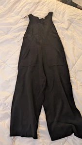 Zara eleganter schwarzer ärmelloser Jumpsuit mit Taschen Gr. M - Bild 1 von 6