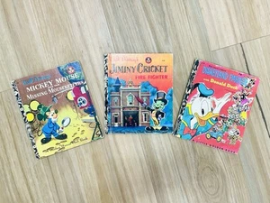 Vintage Walt Disney Disneyland Little Golden Books Mickey Mouse Donald Duck - Picture 1 of 1