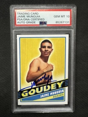 Jaime Munguia 2020 Goodwin Champions Goudey Hand Signed PSA 10 Auto #G19 - Image 1 of 2