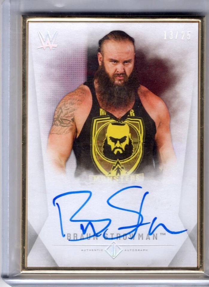 2019 Topps WWE Transcendent Auto BRAUN STROWMAN Gold Framed 13/25 AUTOGRAPH - Image 1 of 1