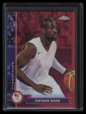 2024 Topps Chrome U. S. Olympic and Paralympic Red Refractor 84 Dwyane Wade 2/5 - Image 1 of 2