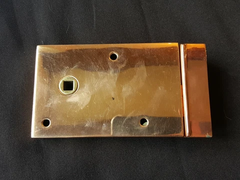 One Reclaimed Antique Bronze Victorian Lock With Keep Door Furniture (EB198) Cover
