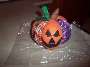 Nuovo - Trapunta Halloween Patchwork Tessuto Peluche Zucca Jack O Lanterna Decorazione - 6" - Foto 1 di 8