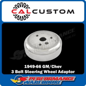 3 Bolt Steering Wheel Adaptor GM/Chev Spline 1949-66 Polished Aluminium - Bild 1 von 4