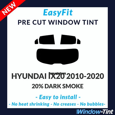 EasyFit Static Pre Cut Window Tint For Hyundai ix20 2010-2020 - 20% Dark Rear - Image 1 of 3