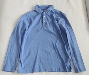 NWOT Crewcuts kids boys' size 8 blue long sleeve cotton polo - Picture 1 of 2