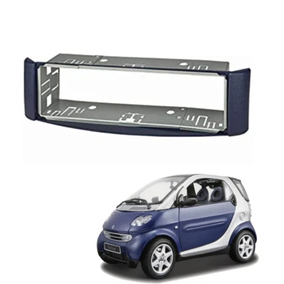 MASCHERINA AUTORADIO STEREO SMART FORTWO BLU 1 DIN ADATTATORE CORNICE RADIO - Immagine 1 di 2