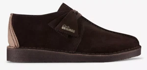 Clarks Desert Trek Dark Brown Suede Moccasin Loafer Shoe Men's US sizes 7-15 NEW - Picture 1 of 3