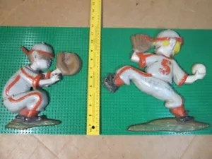 Large 1970 Sexton 1164 Baseball Players Metal Wall Decor Hangings Plaques 3D - Picture 1 of 12
